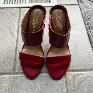 Blood red Calvin Klein heels